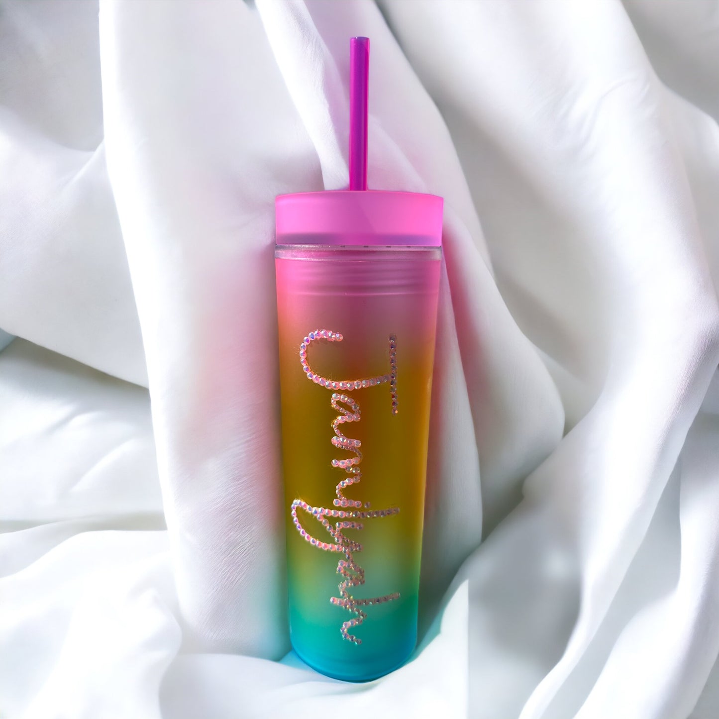 Rainbow Bling Acrylic Tumbler